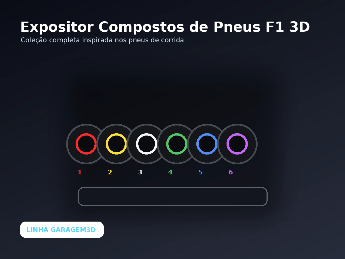 Expositor Compostos de Pneus F1 3D