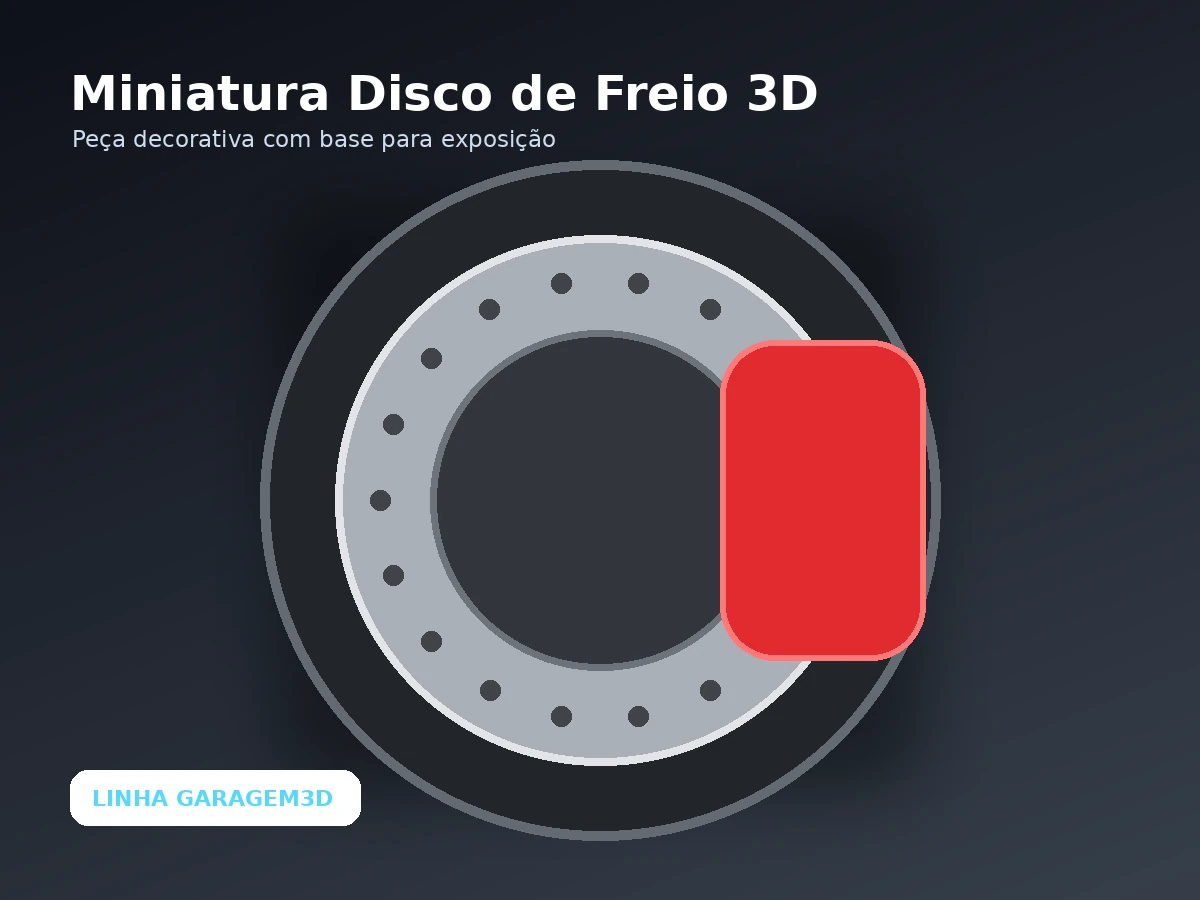 Miniatura Decorativa Disco de Freio 3D