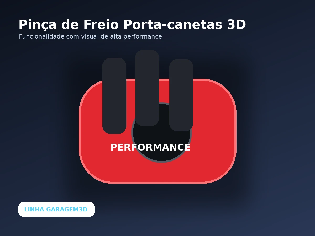 Pinça de Freio Porta-canetas 3D